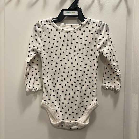 okie dokie Other - Okie Dokie - White & Black Polka Dot Bodysuit